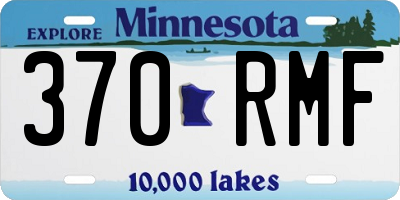 MN license plate 370RMF