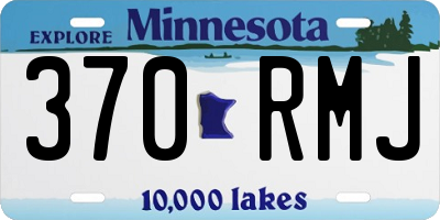 MN license plate 370RMJ