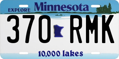MN license plate 370RMK