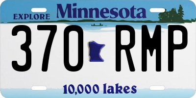 MN license plate 370RMP