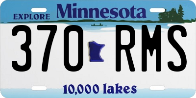 MN license plate 370RMS