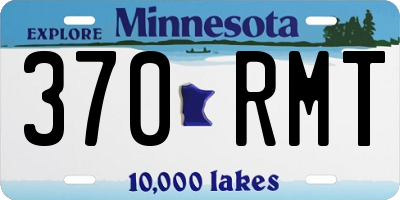 MN license plate 370RMT