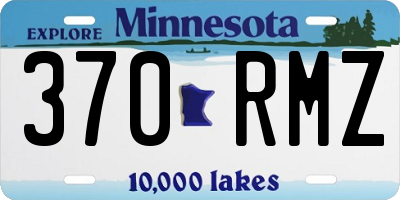 MN license plate 370RMZ