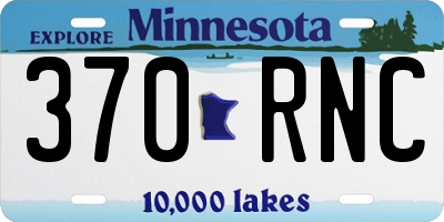 MN license plate 370RNC