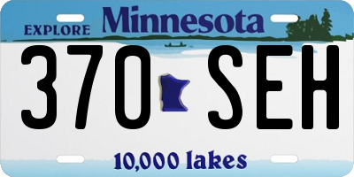 MN license plate 370SEH
