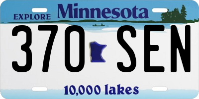 MN license plate 370SEN