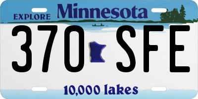 MN license plate 370SFE