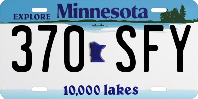 MN license plate 370SFY