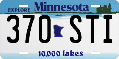 MN license plate 370STI
