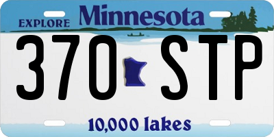 MN license plate 370STP