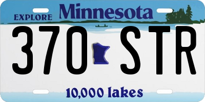 MN license plate 370STR