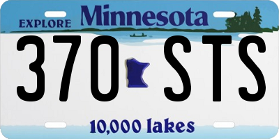 MN license plate 370STS