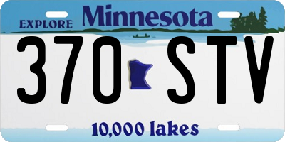 MN license plate 370STV