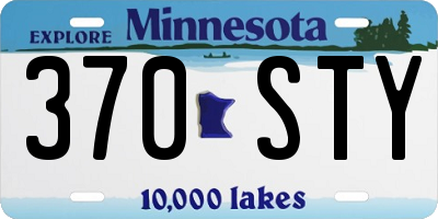 MN license plate 370STY