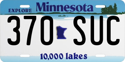 MN license plate 370SUC