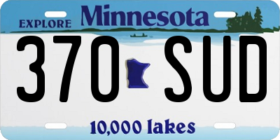 MN license plate 370SUD