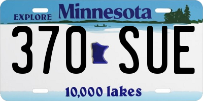 MN license plate 370SUE