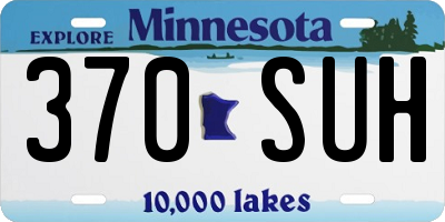 MN license plate 370SUH