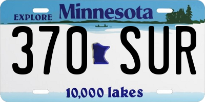 MN license plate 370SUR