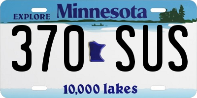 MN license plate 370SUS