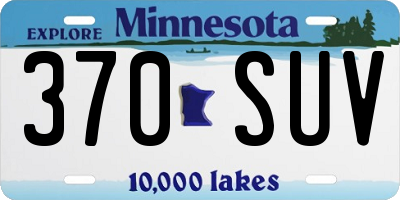 MN license plate 370SUV