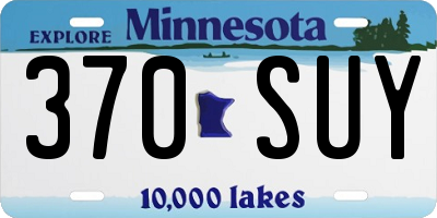 MN license plate 370SUY