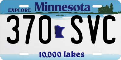 MN license plate 370SVC