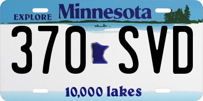 MN license plate 370SVD