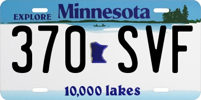 MN license plate 370SVF