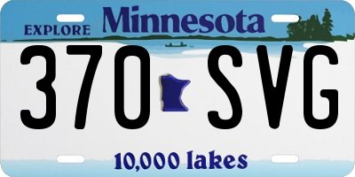 MN license plate 370SVG