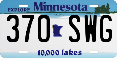 MN license plate 370SWG
