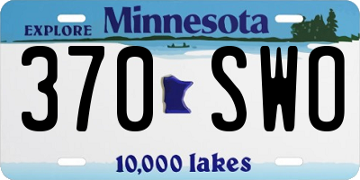 MN license plate 370SWO