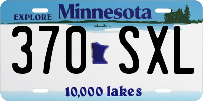MN license plate 370SXL