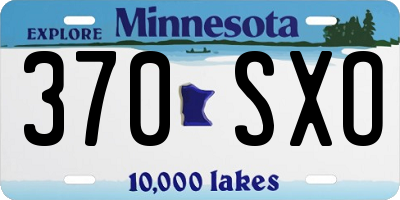 MN license plate 370SXO