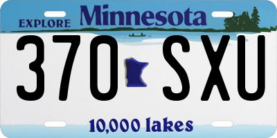 MN license plate 370SXU