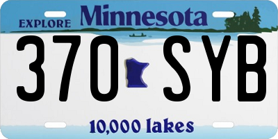 MN license plate 370SYB
