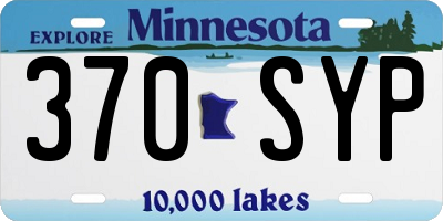 MN license plate 370SYP