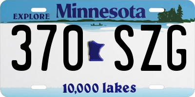 MN license plate 370SZG