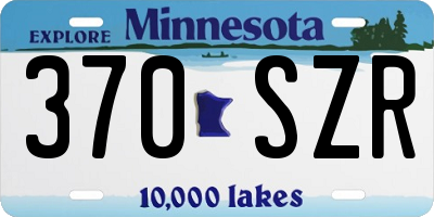 MN license plate 370SZR