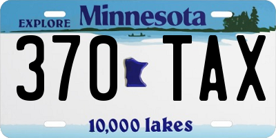 MN license plate 370TAX