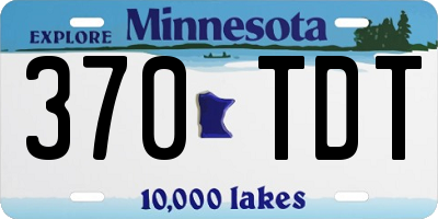MN license plate 370TDT