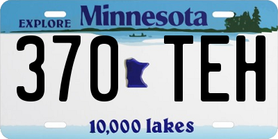 MN license plate 370TEH