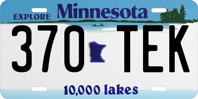 MN license plate 370TEK