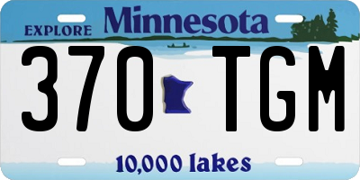 MN license plate 370TGM