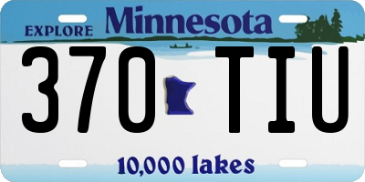 MN license plate 370TIU