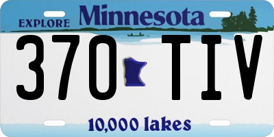 MN license plate 370TIV