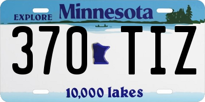 MN license plate 370TIZ