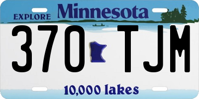 MN license plate 370TJM