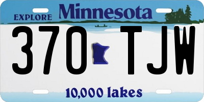 MN license plate 370TJW