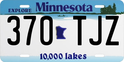 MN license plate 370TJZ